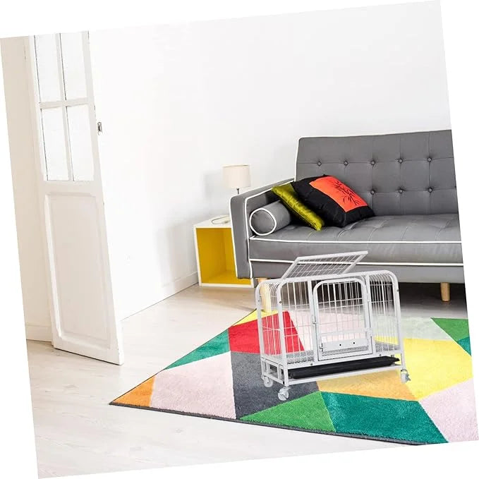 2pcs Tray Crates Kennel 36 Inch Dog Crate Hamster Cage Pan Crate Pans Suitcase Stand Cages for Dogs Indoor Black Shoes Dog...