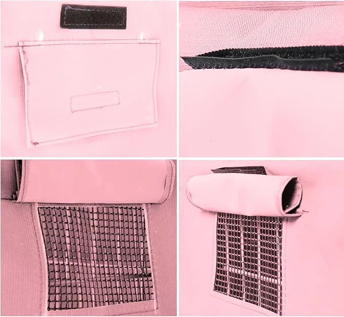 Dog Crate Cover Waterpoof Pink Pet Kennel Covers for Puppy Cat Indoor Outdoor Fit for 1 Door Wire Crate, 49.21x37.40x43.31...