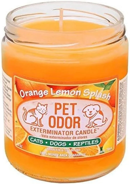 0 Pet Odor Exterminator Candle Orange Lemon Splash - Product Image