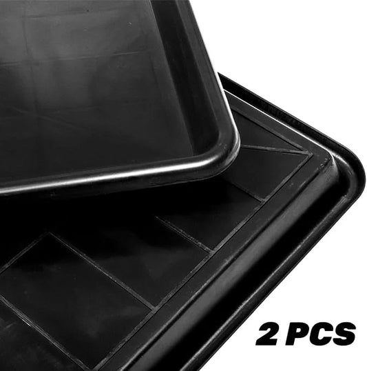 2 Pack Dog Crate Tray, 36" L x 24" W ChewProof Replacement Pan for Dog Crate, Large Plastic Bottom Pan Liner Drip Trays Pa...