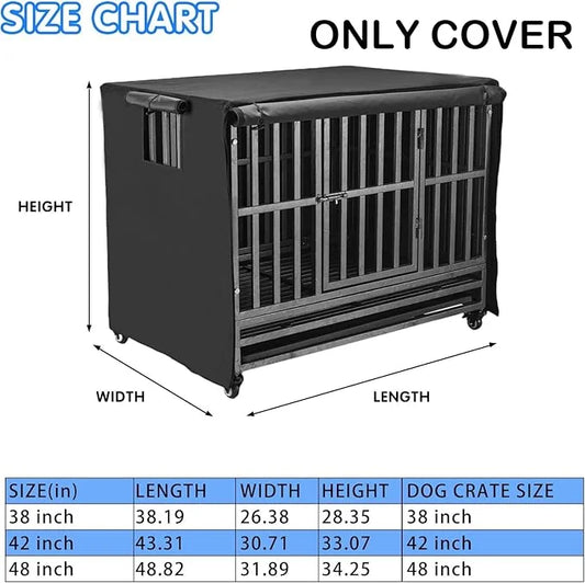 38 inch Heavy Duty Dog Crate Covers Durable 600D Polyester Insulated Dog Kennel Cover Soundproof Windproof Rainproof Shadi...