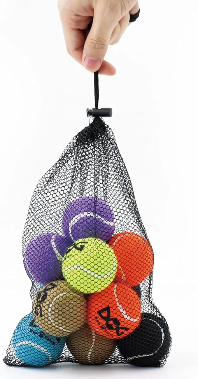 Squeaky Tennis Balls for Dogs Colorful Easy Catching Pet Toy Balls 12 Pack (2.0inch-6colors) - Product Image
