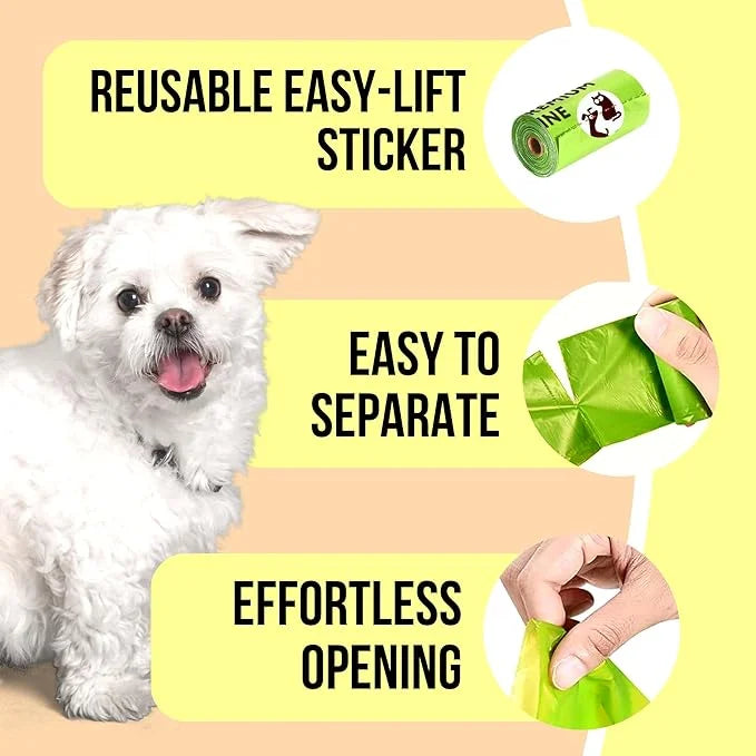 Pet N Pet 720 Counts, Unscented Dog Poop Bags Rolls, 38% Plant Based & 62% PE + 100% Plant Based Dog Wipes for Paws and Bu...