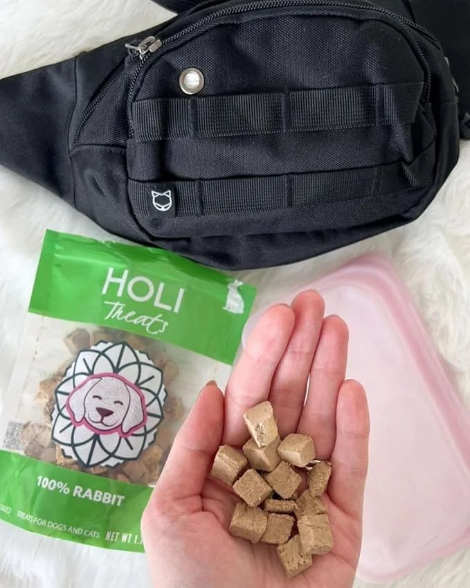 HOLI Freeze Dried Rabbit Treats for Dogs- All Natural Healthy Dog Treats, 100% Made in USA - Single Ingredient - Human Gra...