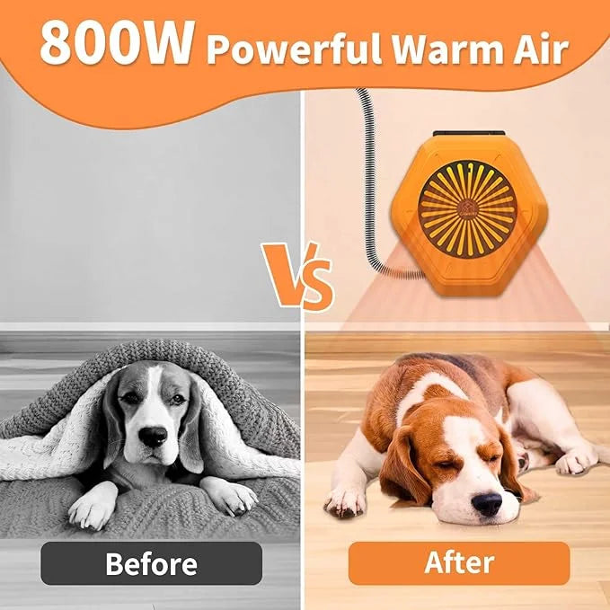 Neighborhood Dog House Heater 50W, Three Gears Adjustable Temperature, Wall Mount, Anti Chew Cord, Waterproof Control, Ove...