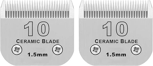 10 Dog Grooming Replacement Ceramic Blades Compatible with Wahl,oster,Andis Dog Detachable clipper,Cut Length 1/16-Inch,2 ...