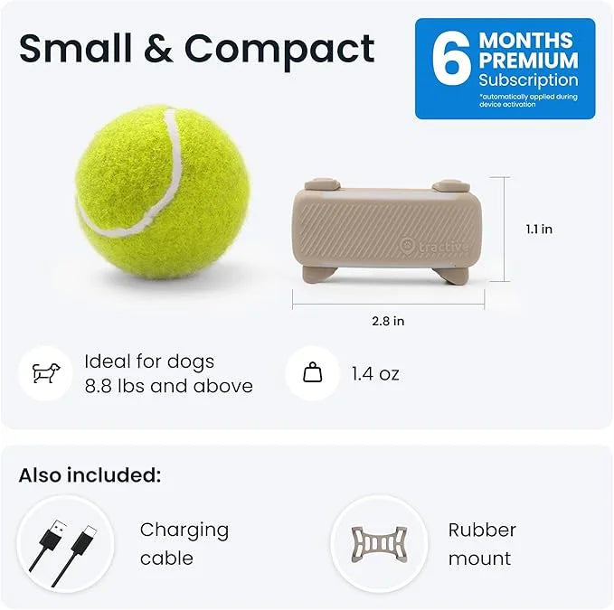 Tractive GPS Dog Tracker (2025 Release with Free 6 Month Subscription) | Real-time Pet Location Tracker | Health & Wellnes...