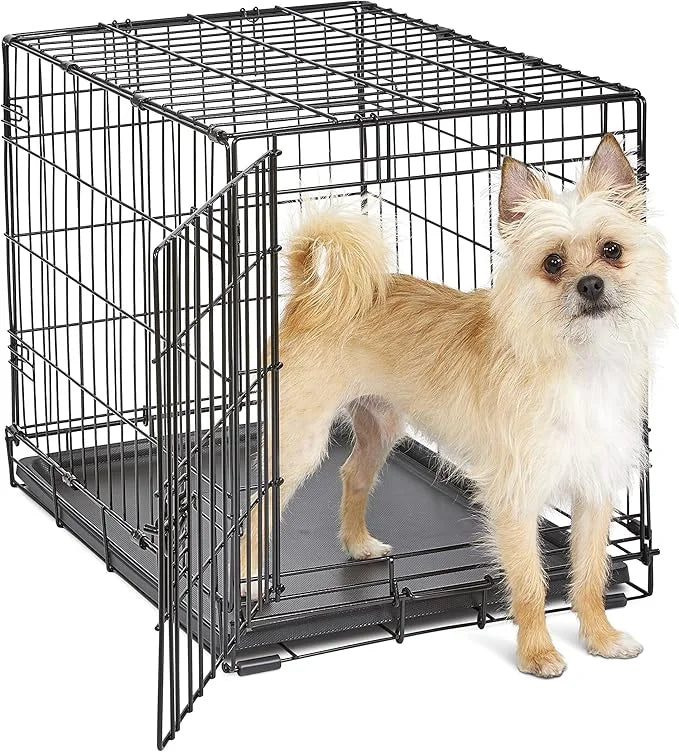 New World Newly Enhanced Single Door New World Dog Crate, Includes Leak-Proof Pan, Floor Protecting Feet, & New Patented F...