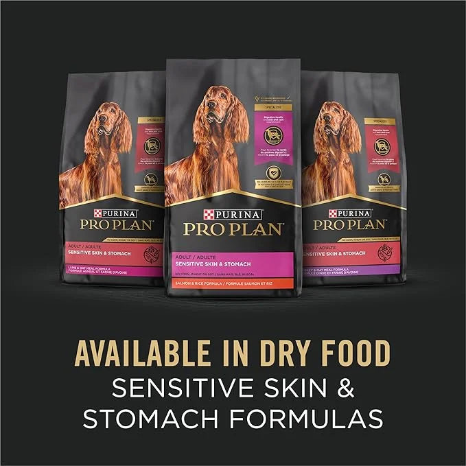 Purina Pro Plan Sensitive Skin and Stomach Dog Food Wet Classic Pate Lamb and Oat Meal Entrée - (Pack of 12) 13 oz. Cans -...