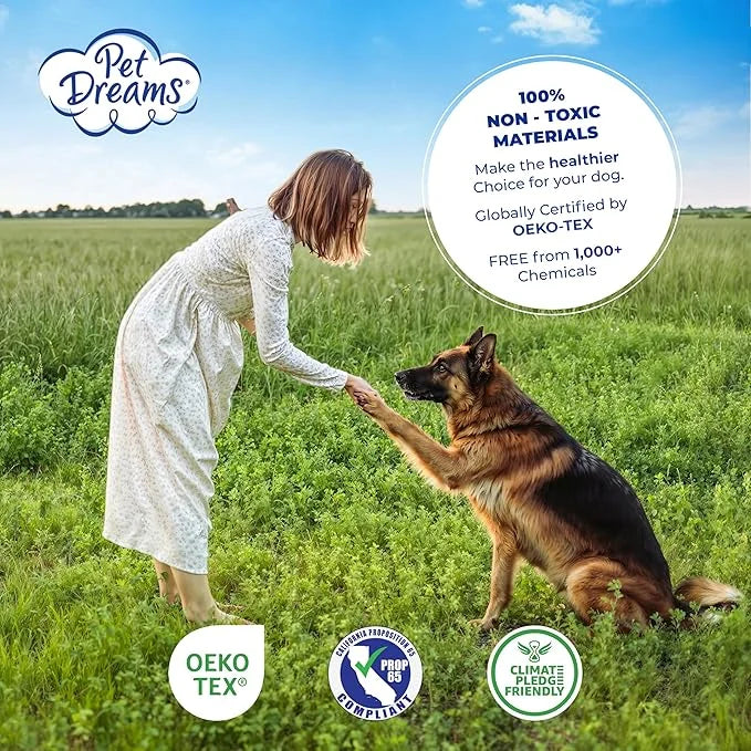 Pet Dreams Dog Crate Cover & Mat- Breathable Non-Toxic Kennel Topper for Single-Door Crates, Fits iCrate Dog Cages 18, 24,...