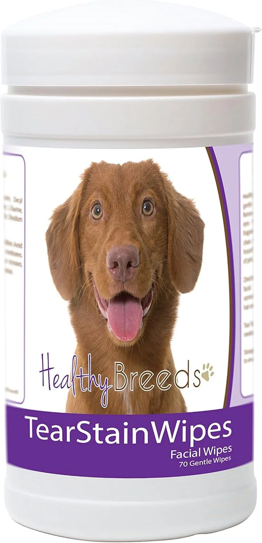 Healthy Breeds Nova Scotia Duck Tolling Retriever Tear Stain Wipes 70 Count - Product Image