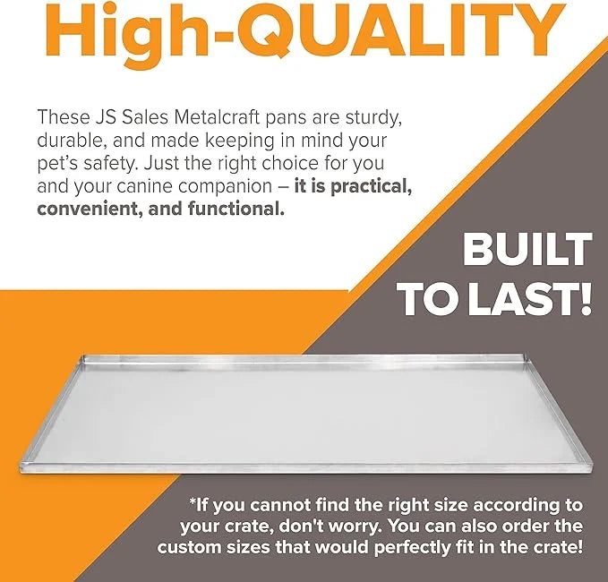 35" x 21.63" Metal Replacement Dog Crate Pan Chew Proof Crack Proof Pet Kennel Tray Central Dog Training Crate Pan Pet Sup...