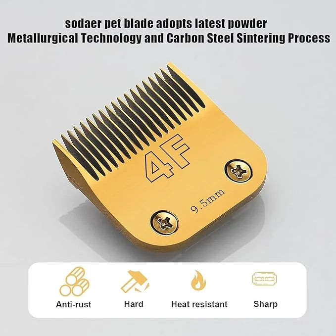 #4FC Clipper Blade Dog Grooming Compatible with Andis Clippers Detachable Carbon Steel Sharp Also Compatible with Wahl/Ost...