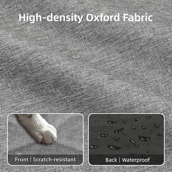 3-Piece Waterproof Dog Crate Cover Set with Kennel Cover, Bed Mat & Bumper Pad - Washable Pet Crate Accessories Fit for 24...