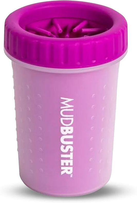 Dexas MudBuster Portable Dog Paw Washer/Paw Cleaner, Medium, Fuchsia - Product Image