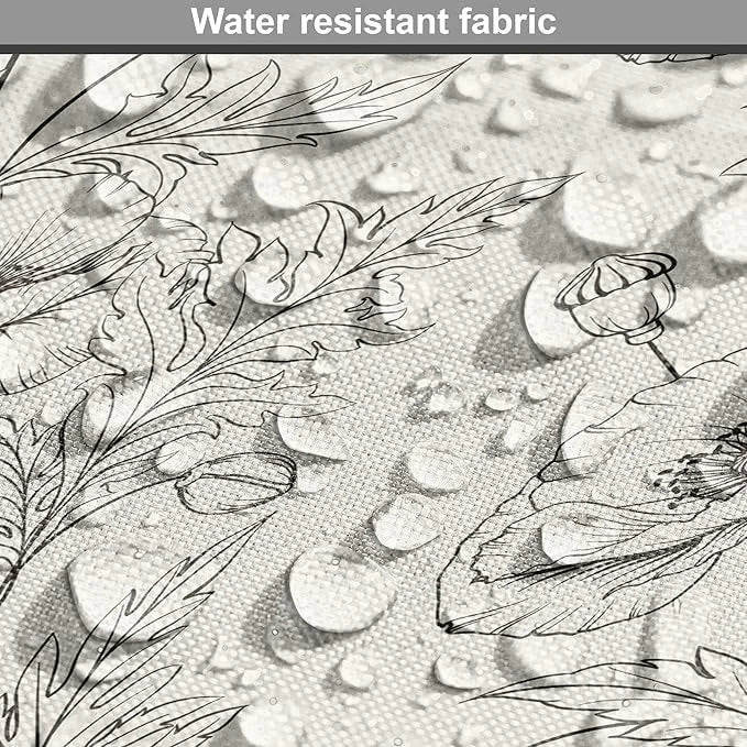 Ambesonne Botanical Dog Crate Cover, Floral Theme Poppy Flowers and Buds Pattern Doodle Style Garden Leaf Motifs, Easy to ...