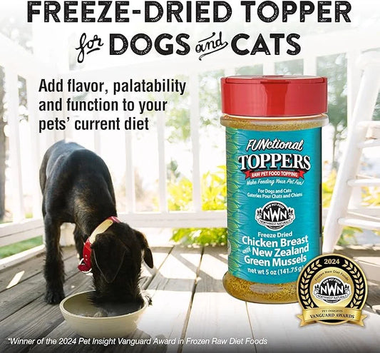 Northwest Naturals Freeze-Dried Chicken Breast with Green Lipped Mussels - Functional Topper - for Dogs and Cats - Healthy...