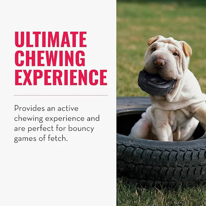 KONG Extreme Tires - KONG's Most Durable Natural Rubber Chew & Fetch Toy - Treat Dispenser Dog Tire Toy - Pet Supplies for...