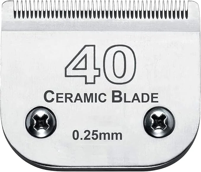 #40 Blades Dog Grooming Clipper Replacement Blades Compatible with Andis/Wahl/Oster Dog Clippers,Detachable Ceramic Blade ...