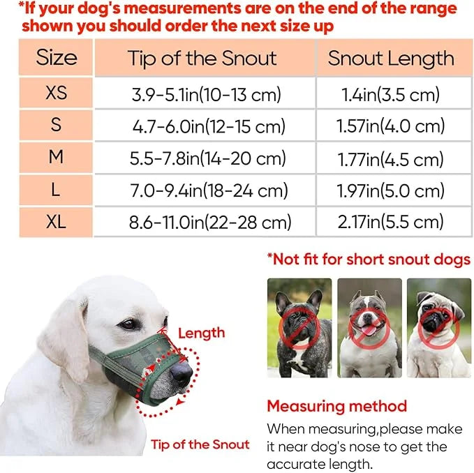 HEELE Dog Muzzle, Soft Tactical Camouflage Dog Muzzle for Small Medium Large Dogs, Breathable Muzzle to Prevent Biting, Ch...