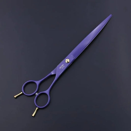 Purple Dragon 8.0 inch Professional Dog Grooming Hair Cutting Scissor &Curved Scissor&Chunker Shear Kit with Bag - for Pet...