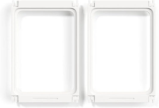 Dog Playpen, 24" Acrylic Plastic Pet Playpen with Door, Puppy Playpen, Indoor Dog Pen, Foldable, Customizable, White 2 PCS...