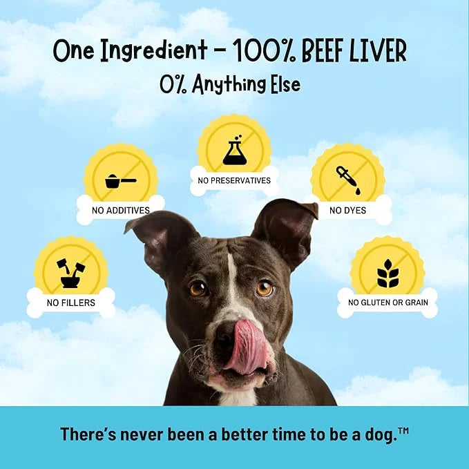 Zora's Best Friendz 100% Human Grade Freeze Dried Beef Liver Dog Treats, 3 oz. - Small, Medium & Large Dogs, Healthy, Grai...