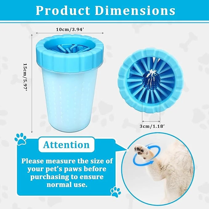 Qianruida Dog Paw Cleaner Cup, Soft Silicone, Portable, Easy to Clean, Removes Mud and Dirt, Grooming Accessory for Home, ...