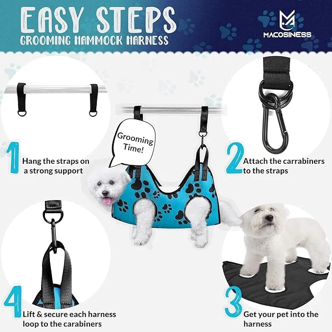 2025 7-in-1 - Dog Grooming Hammock - Cat Nail Clipper Hammock - Dog Grooming Harness - Dog Hammock for Nail Trim - Cat Gro...