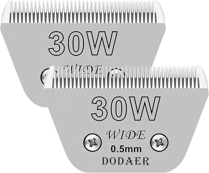 2 Pack 30 Wide Blades for Dog Grooming,Compatible with Andis,Oster A5,Wahl km10 Clippers,Cutting Length 1/100" - Product I...