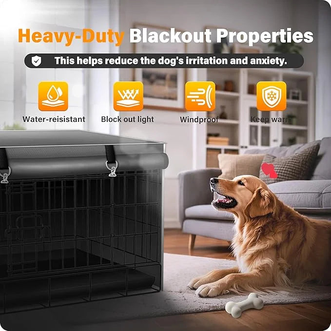 30Inch Dog Crate Cover, Compatible with Most Brands of Wire Crates. Heavy-Duty Material Resists Wear and Tear,Excellent De...