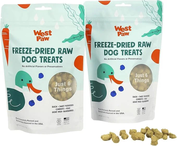 WEST PAW Freeze-Dried Raw All Natural Dog and Puppy Training Treats, Single Ingredient, Humanely Raised and Sustainably So...