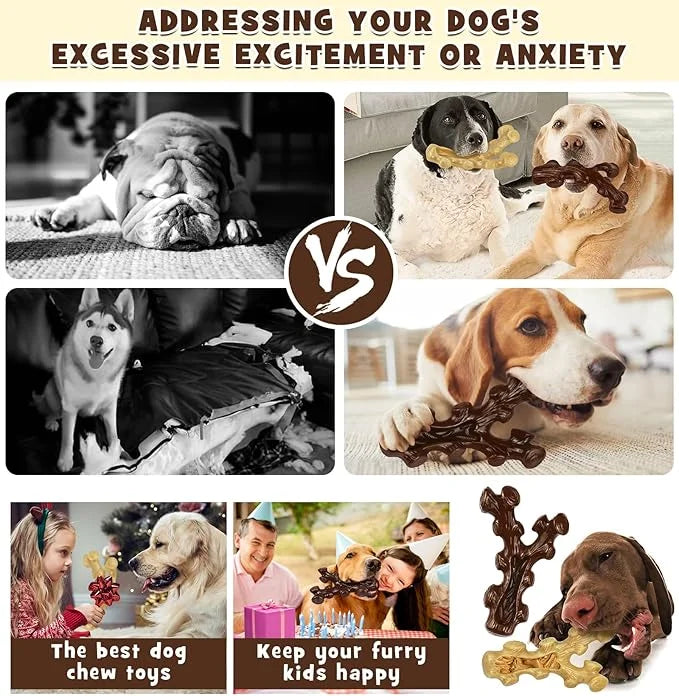 2 Pack Dog Chew Toys for Aggressive Chewers,Boredom and Stimulating Best Dog Toys for Medium/Large Breed,Tough Almost Inde...