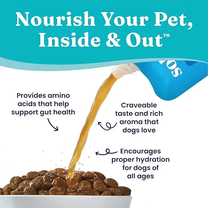 Solid Gold Chicken Bone Broth for Dogs - Grain Free Dog Food Topper Rich in Collagen and Superfoods - Nutrient Dense Dog G...
