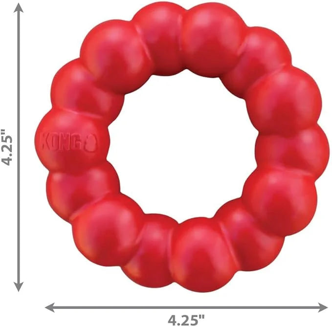 KONG Ring - Natural Rubber Ring Toy for Healthy Chewing Habits - Chew Toy Supports Dog Dental Health - Dog Toy Supports In...