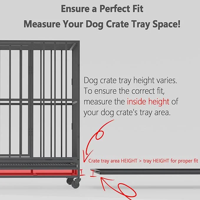 Dog Crate Tray 36" - ChewProof Replacement Pan, Easy to Clean, Easy to Assemble,Ideal for Potty Training - Perfect for Pet...