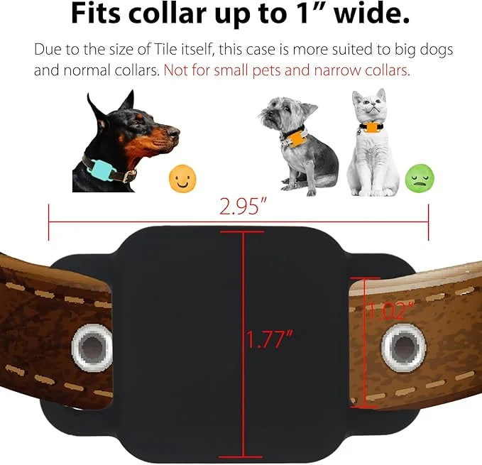 Silicone Tile Dog Collar Holder for Tile Pro 2020 & 2018, 2 Pack Tile Case Protective Cover for Pet Dog Cat (Black/Mint Gr...