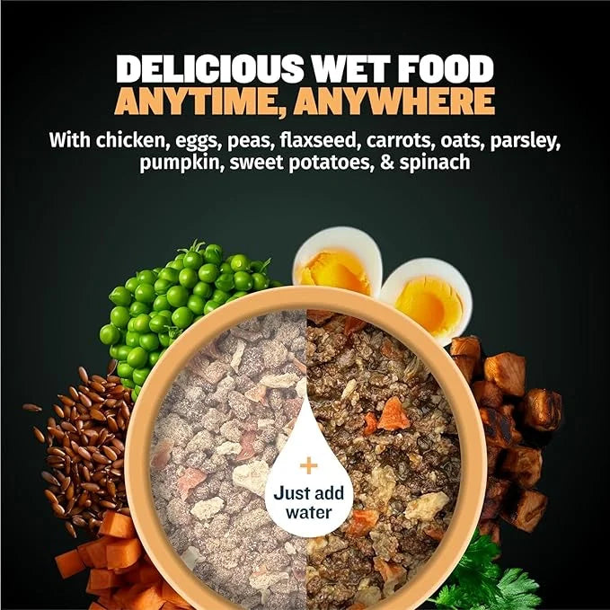 Bully Max Wet Puppy Food - Instant Fresh Dehydrated High Protein Soft Dog Food with Chicken - Healthy Growth for Small & L...