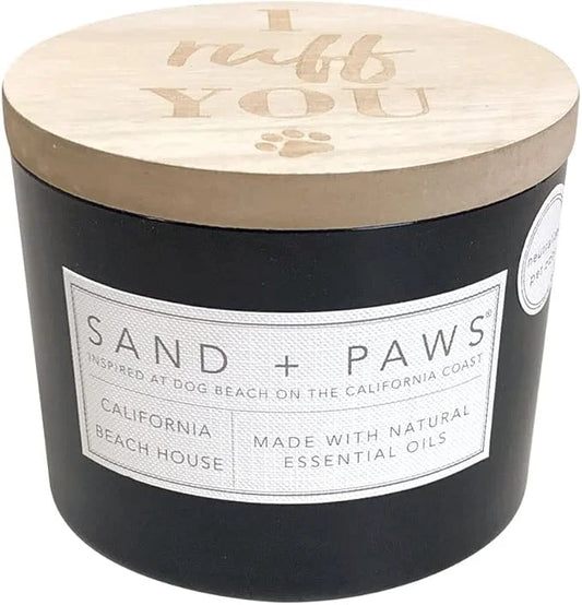 Sand + Paws Scented Candle - California Beach House–Luxurious Air Freshening Jar Candles Neutralize pet Odors and Enhance ...