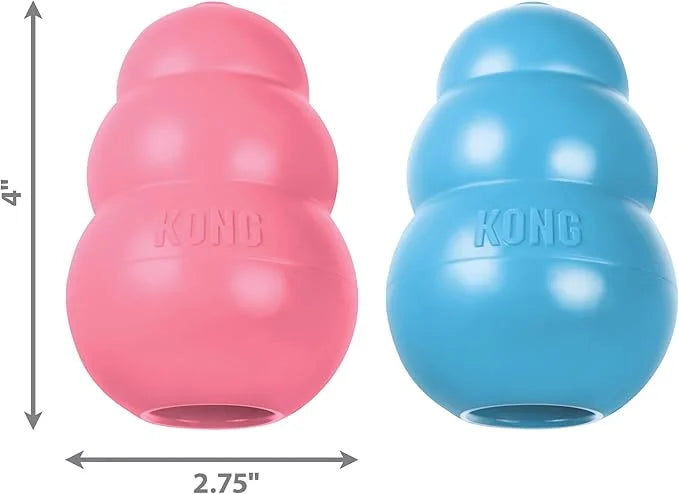 KONG Puppy - Natural Teething Rubber Chew Toy for Dogs - Stuffable Dog Toy for Extended Playtime - Chew & Fetch Toy for Pu...
