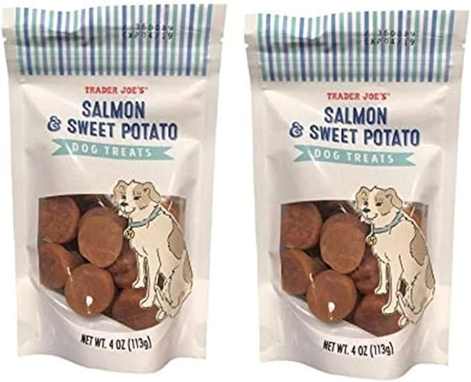 Trader Joe's Salmon and Sweet Potato Dog Treats 4 Oz, (2 Pack) - Product Image