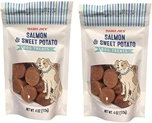 Trader Joe's Salmon and Sweet Potato Dog Treats 4 Oz, (2 Pack) - Product Image