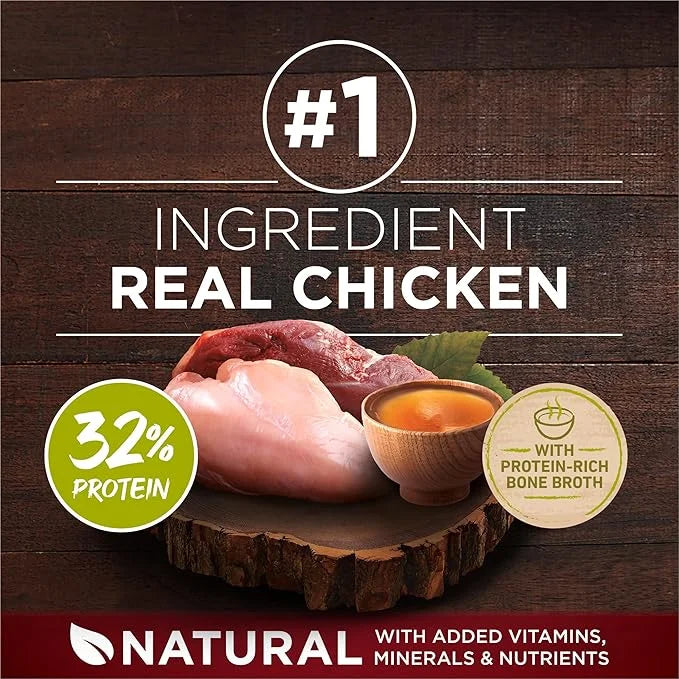 Purina ONE True Instinct High Protein Dry Dog Food Formula with Real Chicken and Duck Natural with Added Vitamins and Mine...