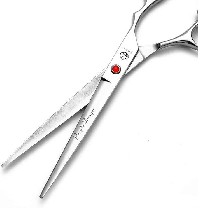 Purple Dragon 4“/5"/5.5"/6"/6.5"/7"/7.5"/8"/9"/10" Sharp Edge Salon Hair Cutting Shears - Pet/Dog Grooming Scissors with B...