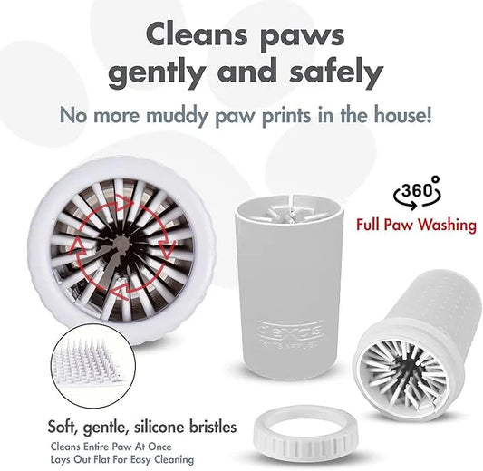 Dexas MudBuster Portable Dog Paw Cleaner, Medium, Bright White Special Edition, Premium Pet Supplies and Accessories - Pro...