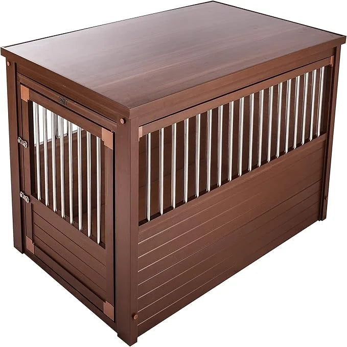 New Age Pet® ECOFLEX® Dog Crate End Table - Furniture-Style Pet Crate for Crate Trained Dogs - Stainless Steel Tubing & a ...