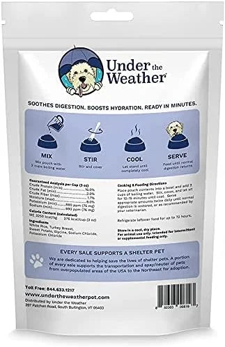 Under the Weather Bland Diet for Dogs | Easy to Digest for Sick Dogs |Always Be Ready| Contains Electrolytes - All Natural...