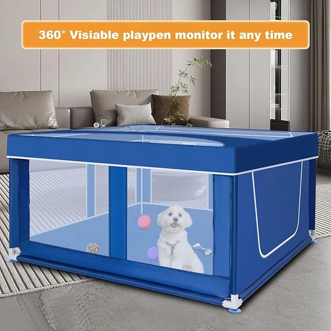 42x42 Inches Puppy Playpen with Top Cover, Dog Playpen for Small or Puppy Dogs, Pet Playpen for Indoor & Outdoor, Sturdy S...