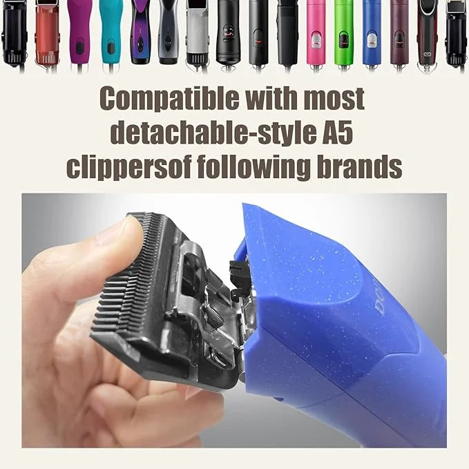 10 Wide Blades for Dog Grooming,Compatible with Artero/Andis/Oster A5/Wahl km10 Dog Clippers,Cutting Length 1/16",2 Pack (...