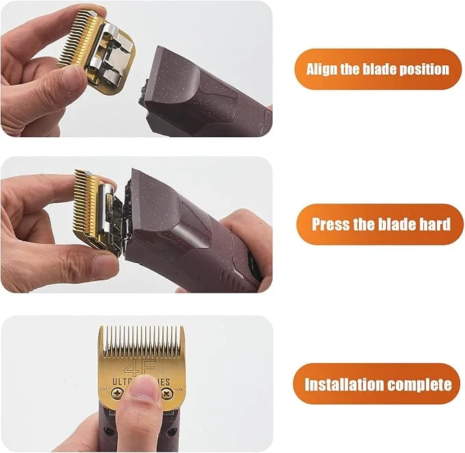 2 Pack 7 Blade Dog Grooming Clipper Replacement Blades,Compatible with Andis Size-Cut Length 1/8"(3.2mm),Compatible with O...
